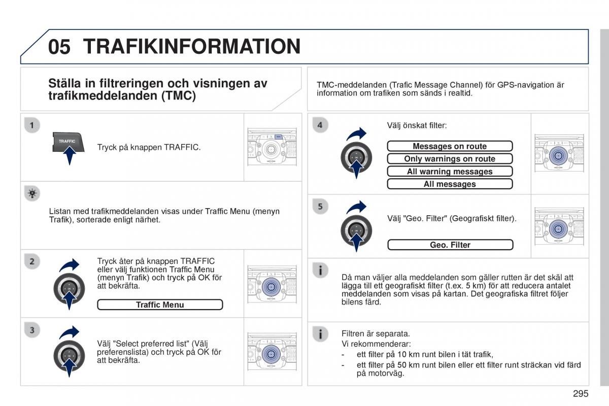 Peugeot 5008 instruktionsbok / page 297