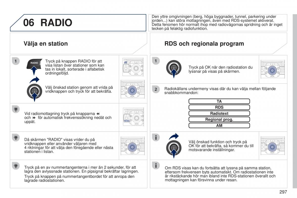 Peugeot 5008 instruktionsbok / page 299