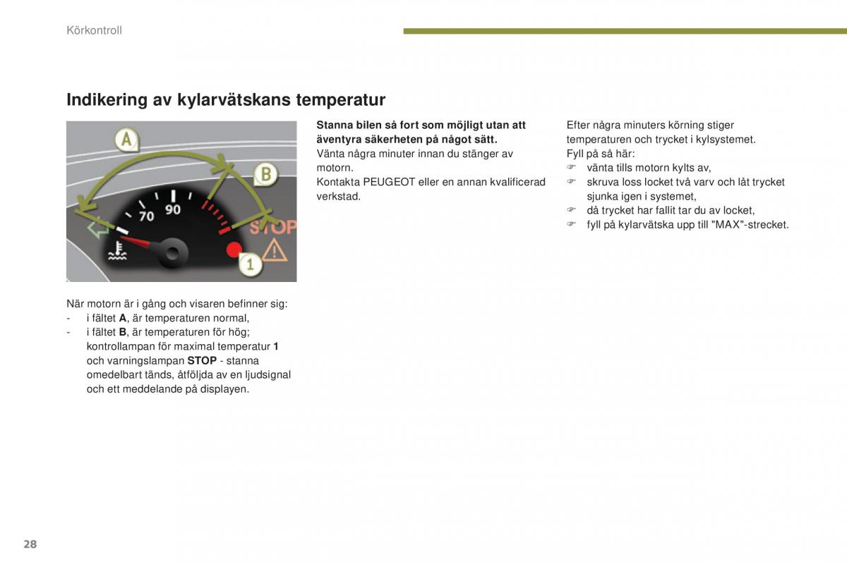 Peugeot 5008 instruktionsbok / page 30