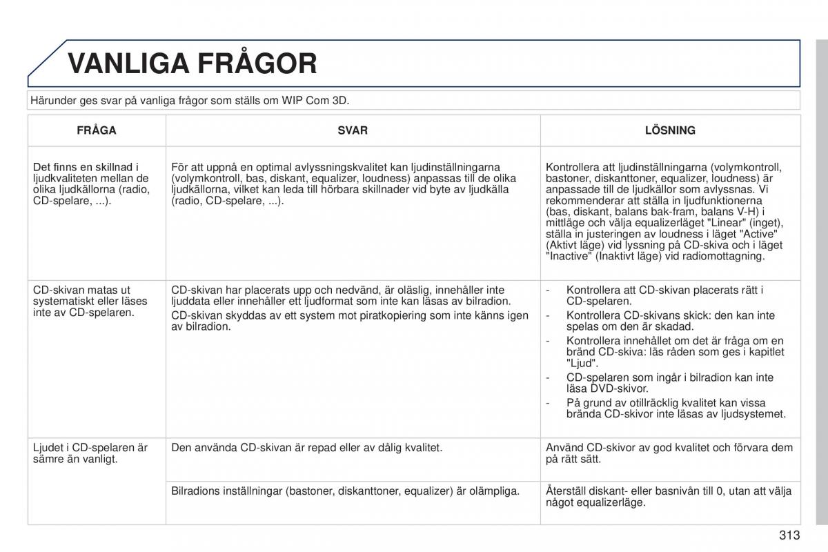 Peugeot 5008 instruktionsbok / page 315