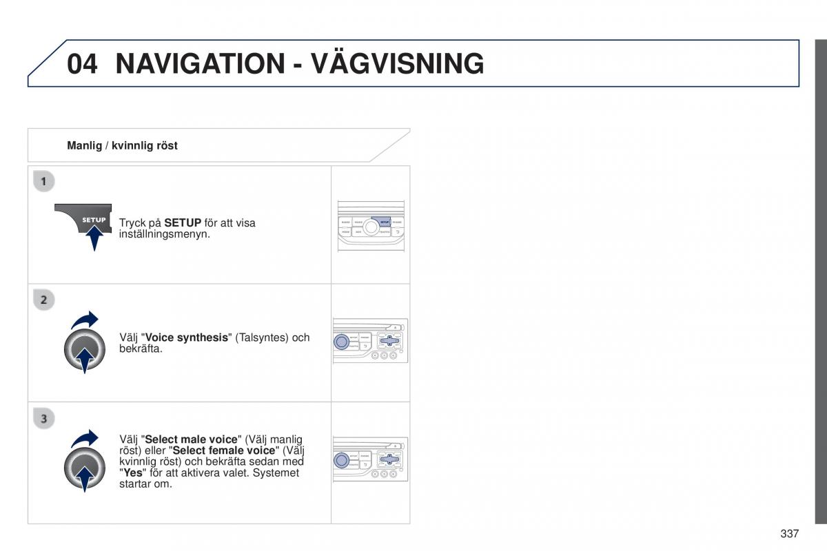 Peugeot 5008 instruktionsbok / page 339