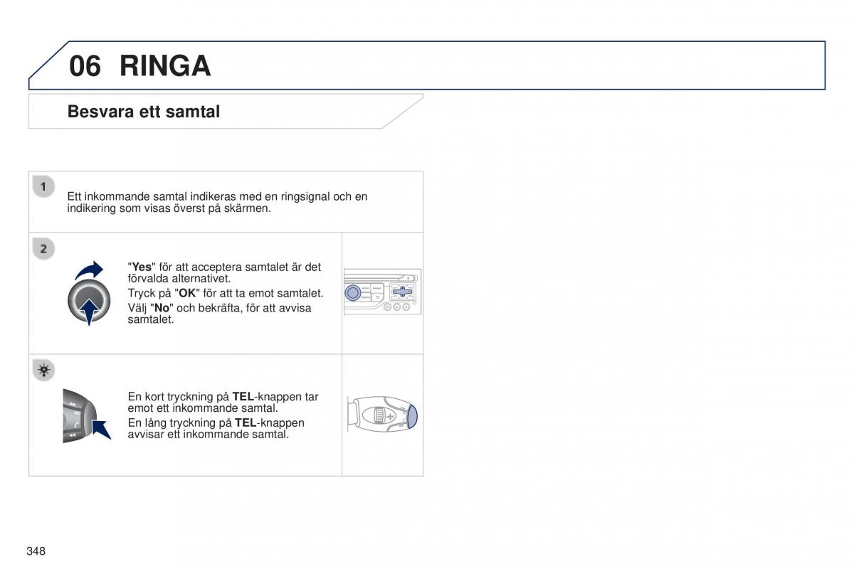 Peugeot 5008 instruktionsbok / page 350