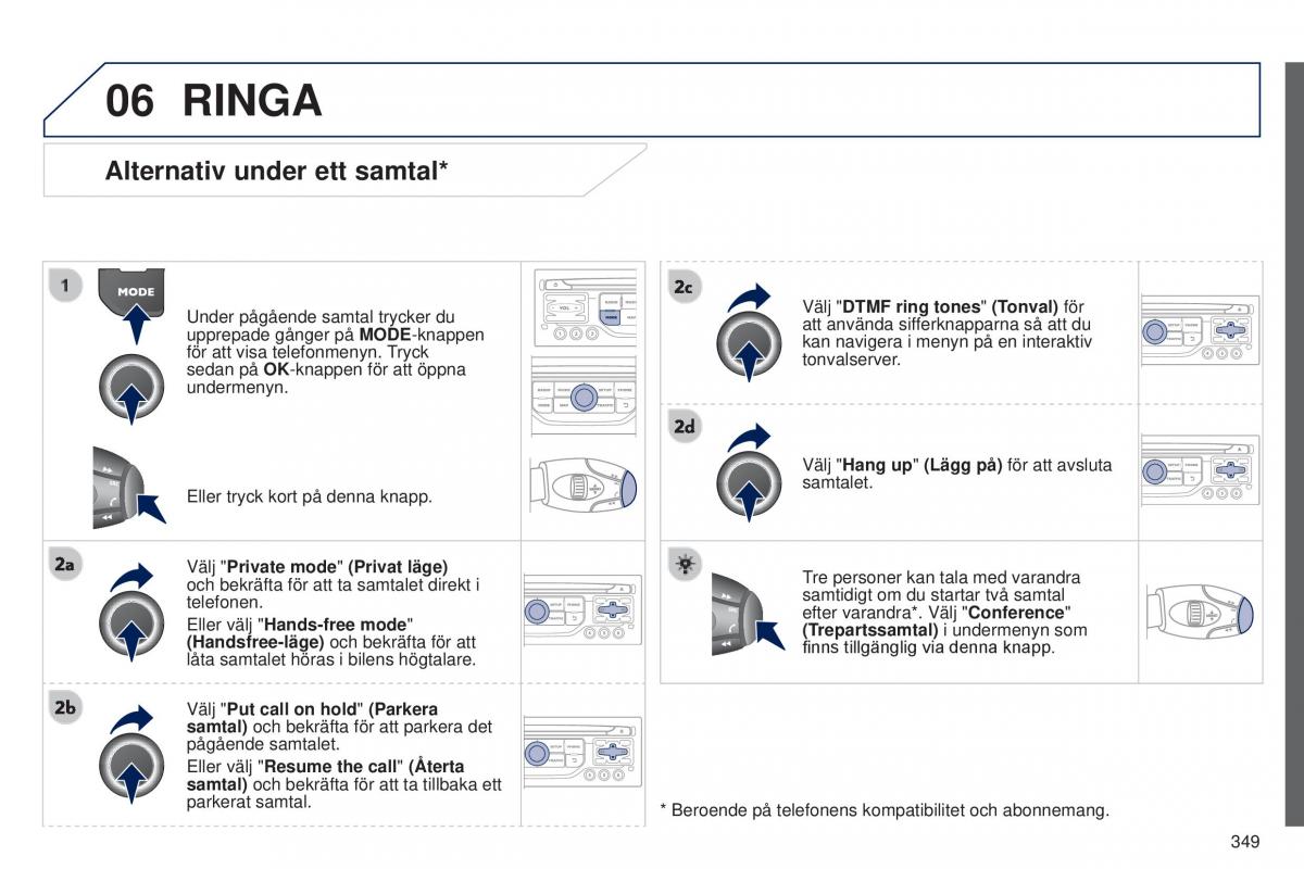 Peugeot 5008 instruktionsbok / page 351