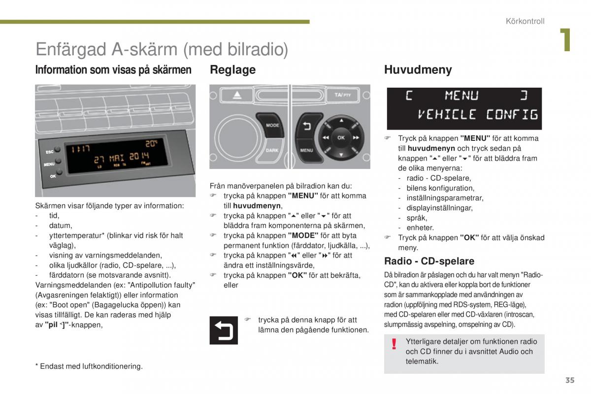 Peugeot 5008 instruktionsbok / page 37