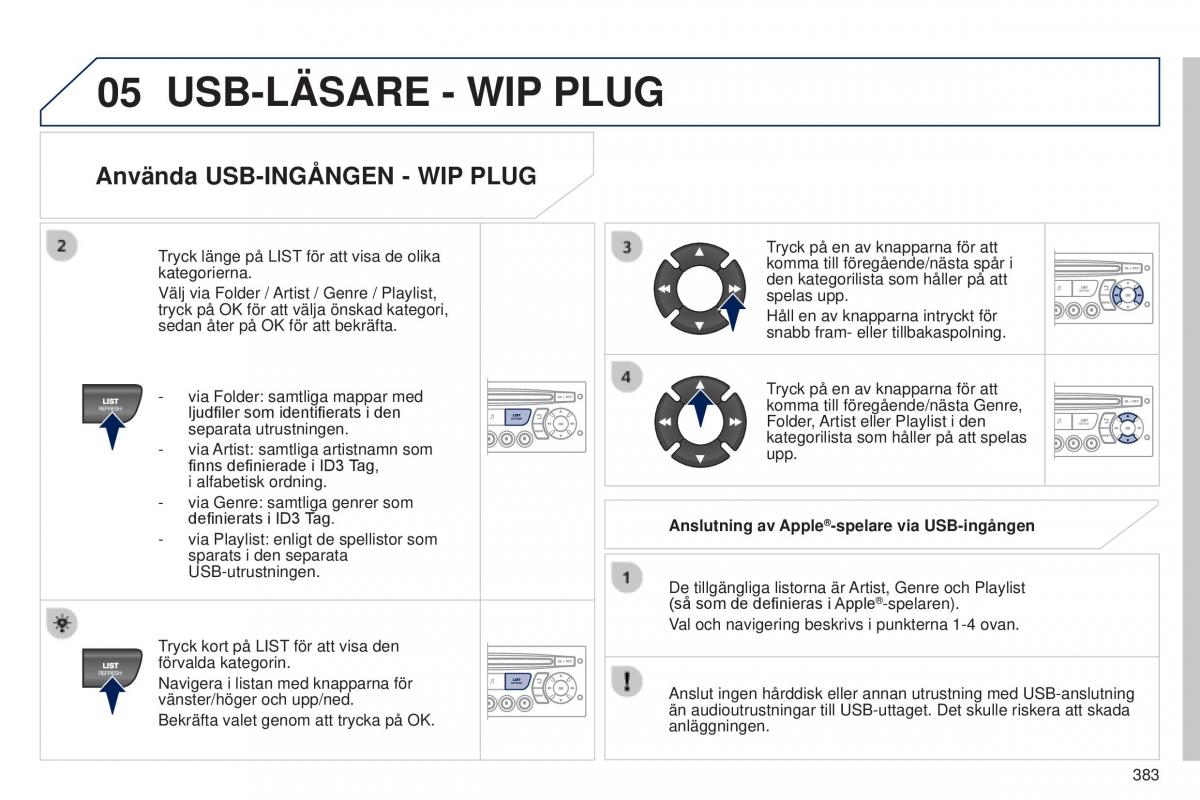 Peugeot 5008 instruktionsbok / page 385