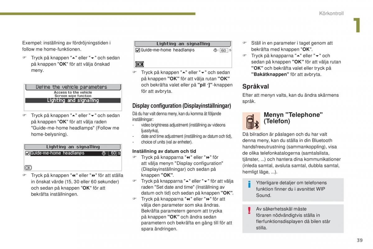 Peugeot 5008 instruktionsbok / page 41