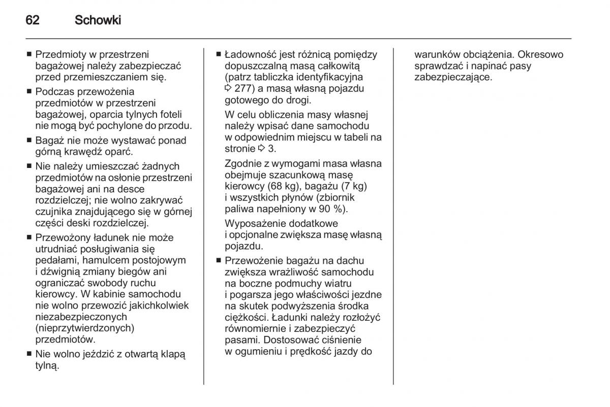 Chevrolet Cruze instrukcja obslugi / page 62