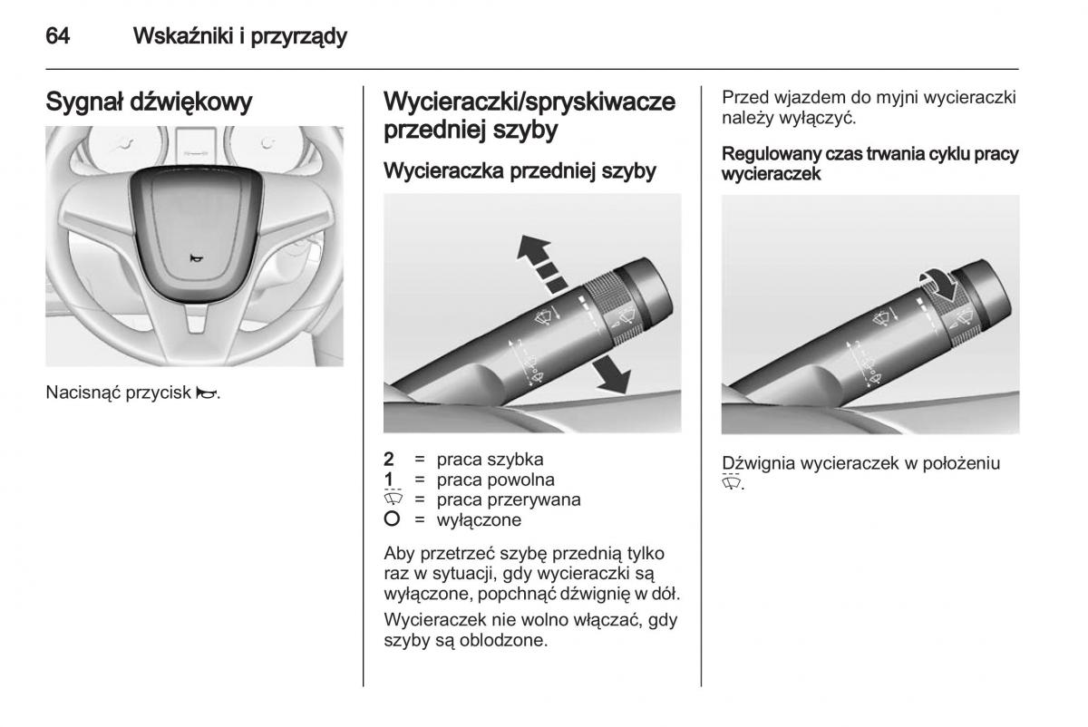 Chevrolet Cruze instrukcja obslugi / page 64