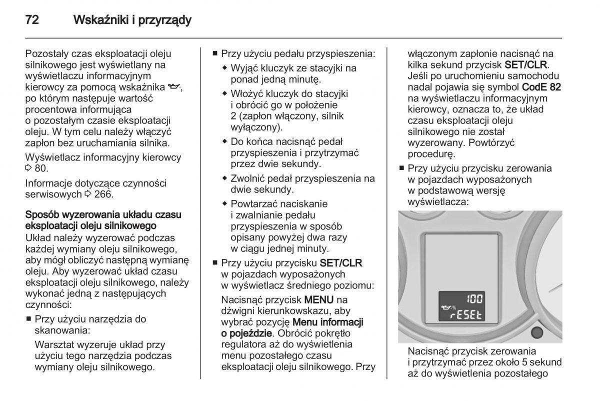 Chevrolet Cruze instrukcja obslugi / page 72