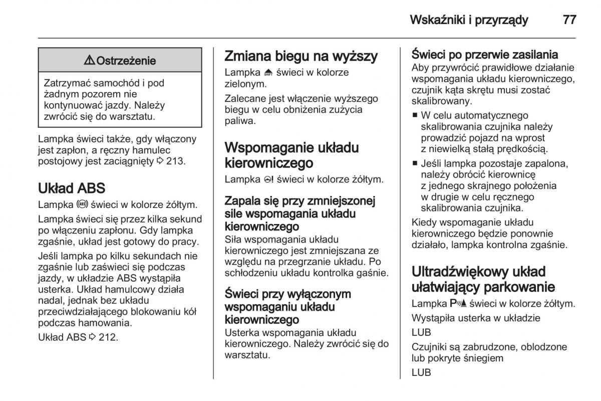 Chevrolet Cruze instrukcja obslugi / page 77