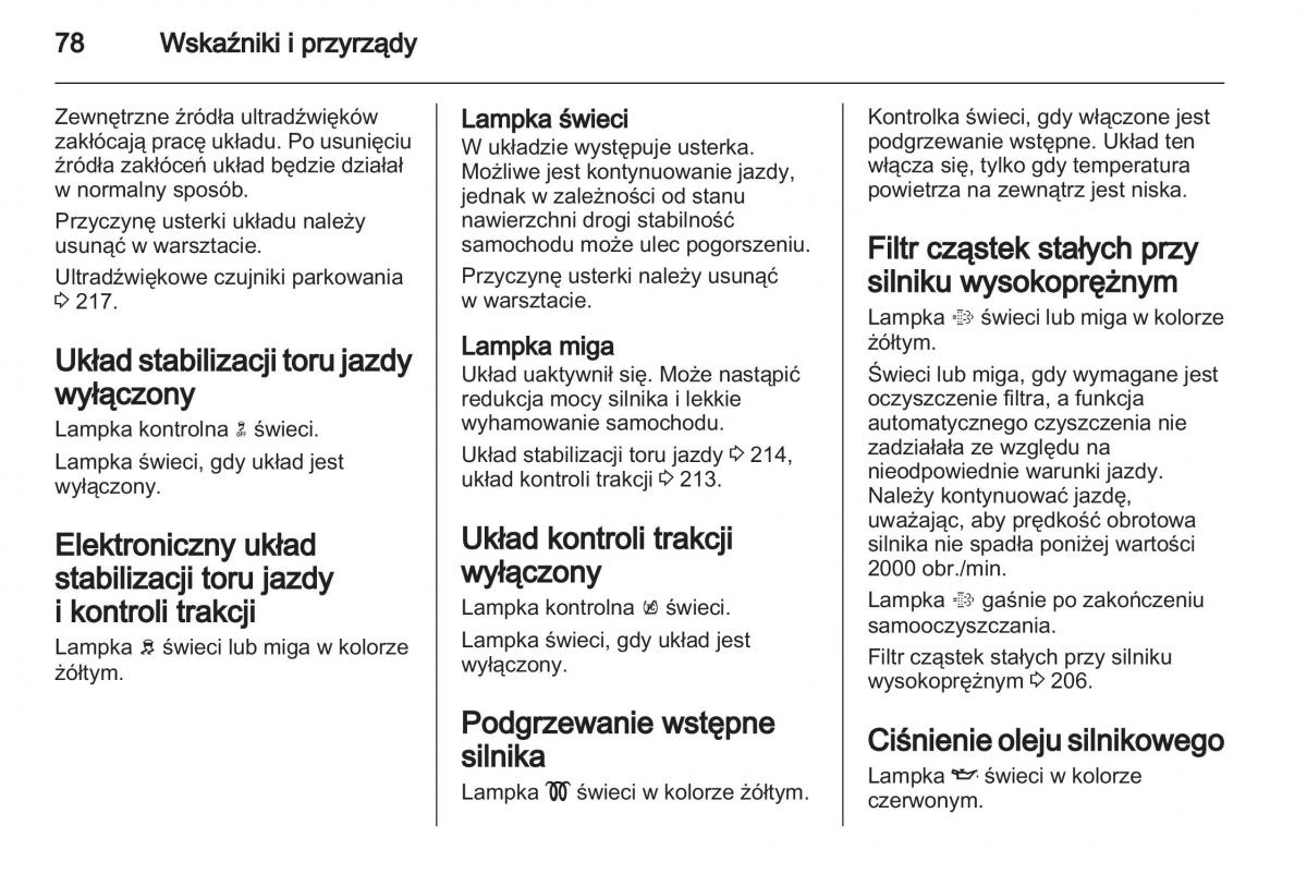 Chevrolet Cruze instrukcja obslugi / page 78