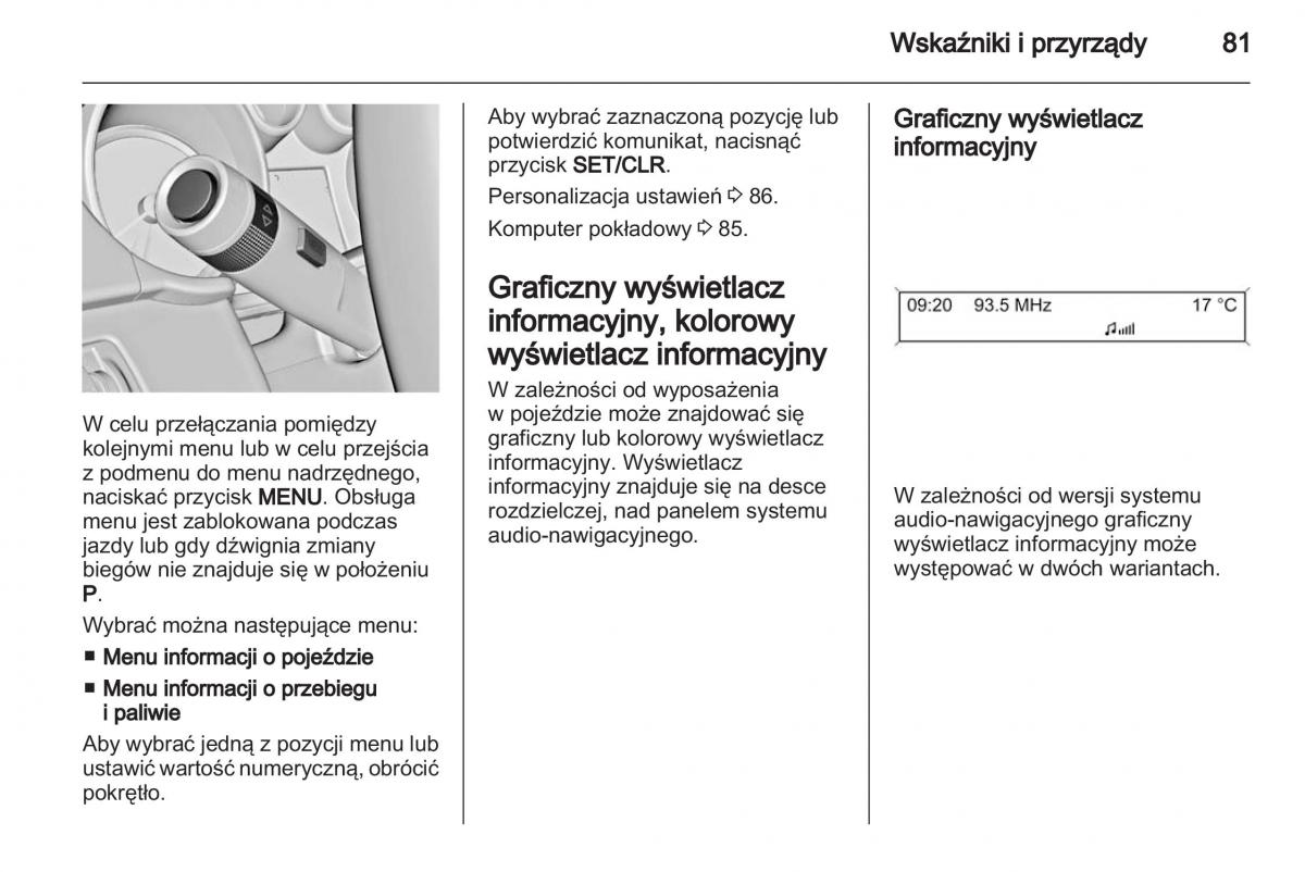 Chevrolet Cruze instrukcja obslugi / page 81