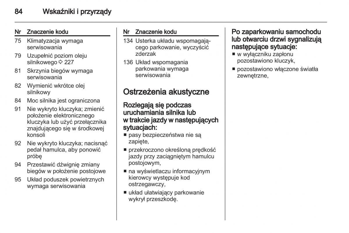 Chevrolet Cruze instrukcja obslugi / page 84