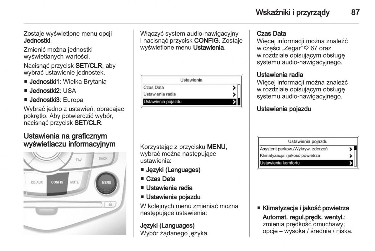 Chevrolet Cruze instrukcja obslugi / page 87