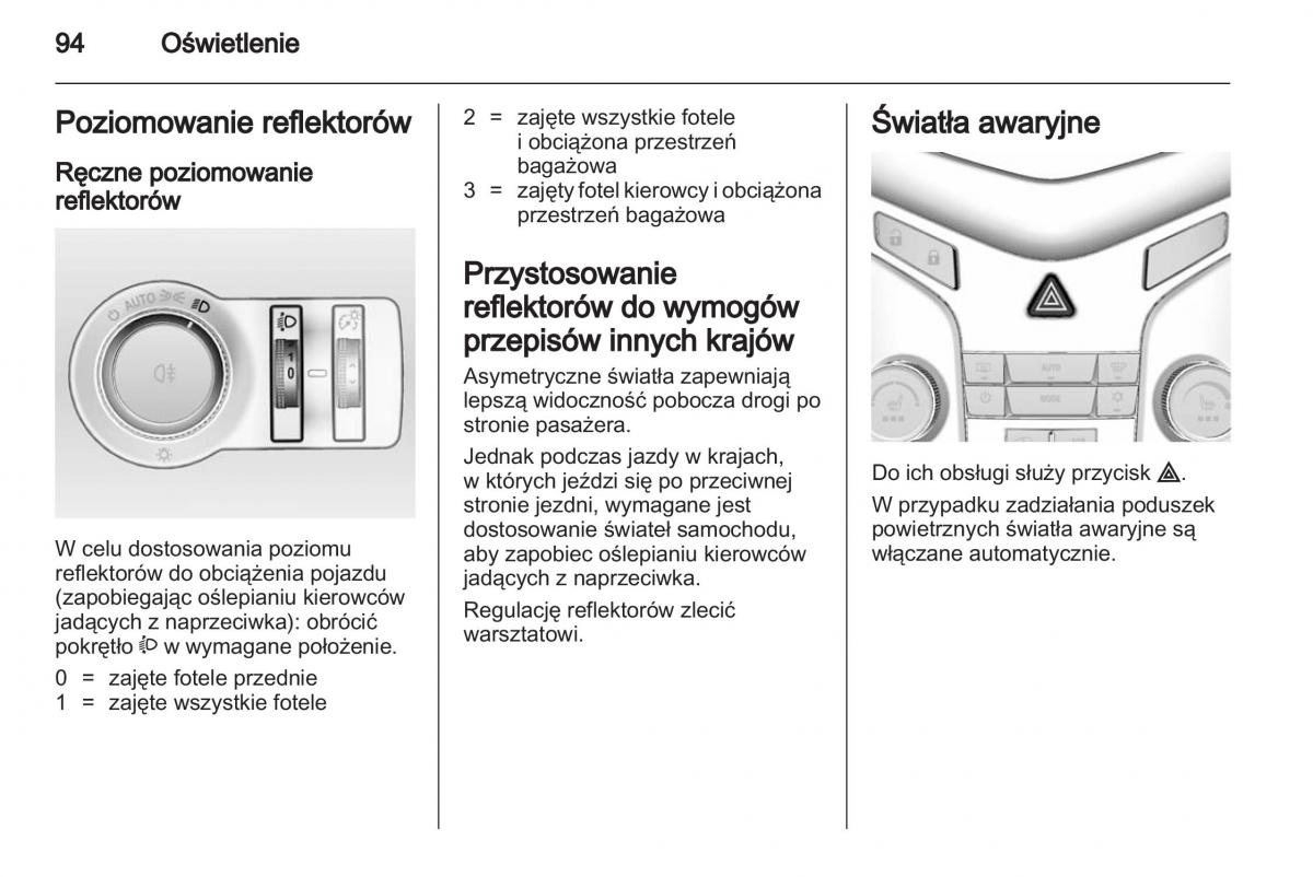 Chevrolet Cruze instrukcja obslugi / page 94