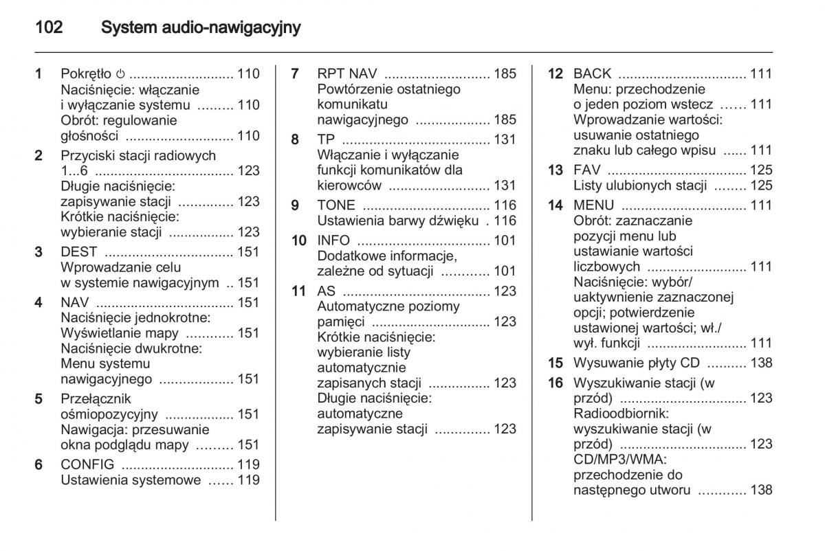 Chevrolet Cruze instrukcja obslugi / page 102