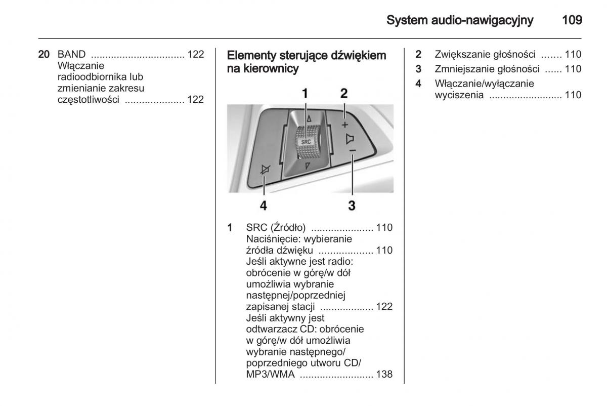 Chevrolet Cruze instrukcja obslugi / page 109