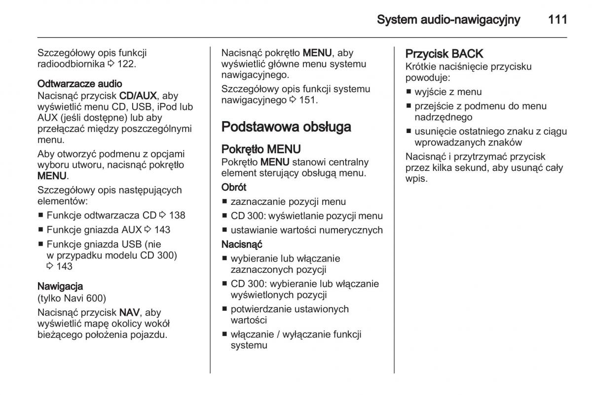 Chevrolet Cruze instrukcja obslugi / page 111