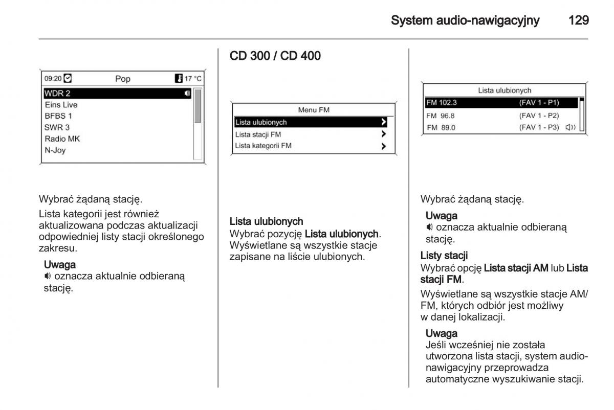 Chevrolet Cruze instrukcja obslugi / page 129