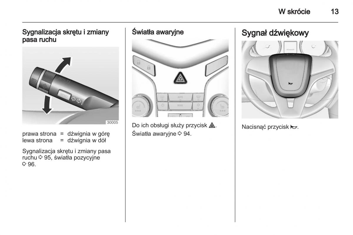 Chevrolet Cruze instrukcja obslugi / page 13