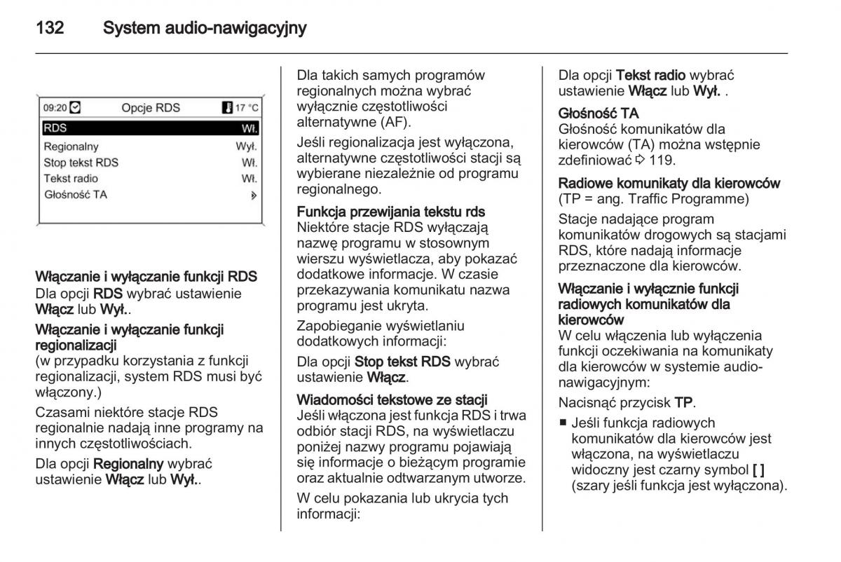 Chevrolet Cruze instrukcja obslugi / page 132