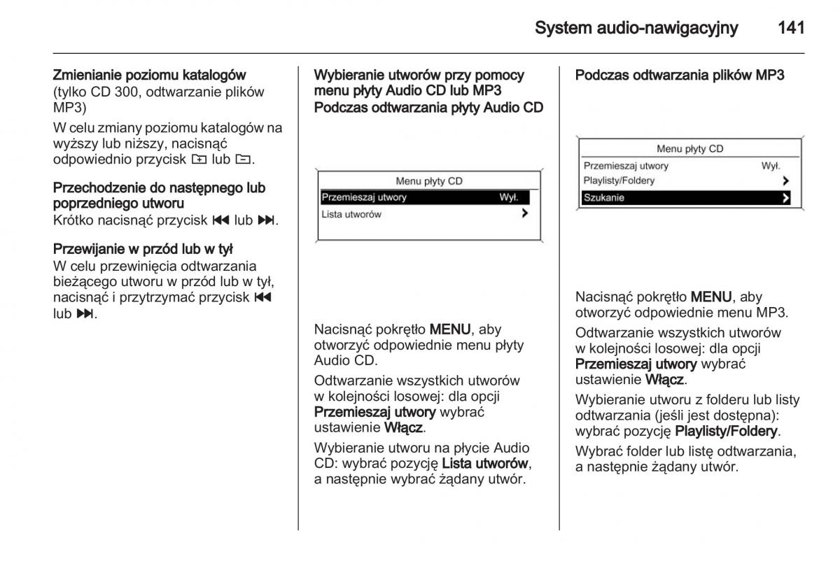 Chevrolet Cruze instrukcja obslugi / page 141