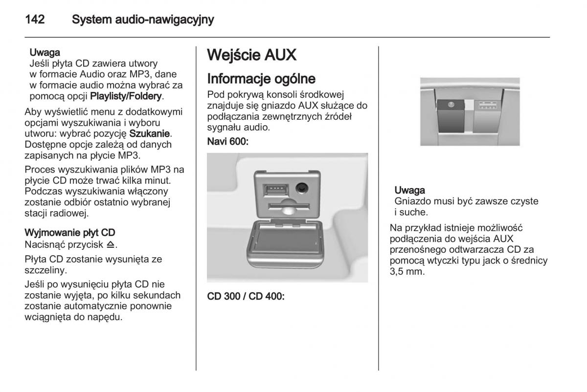 Chevrolet Cruze instrukcja obslugi / page 142