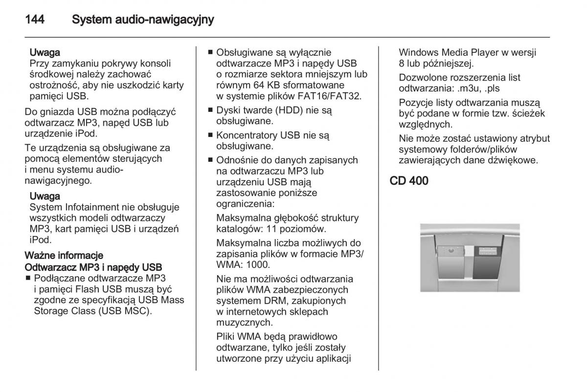 Chevrolet Cruze instrukcja obslugi / page 144