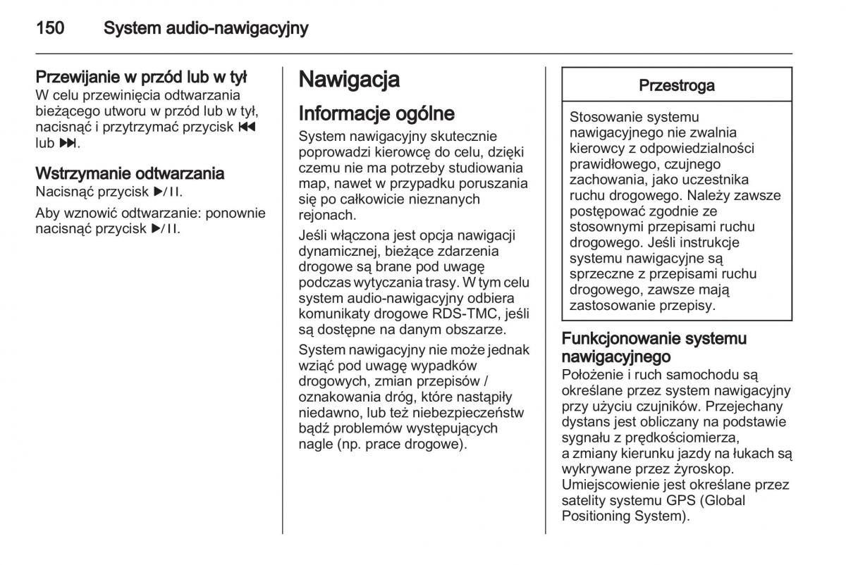 Chevrolet Cruze instrukcja obslugi / page 150