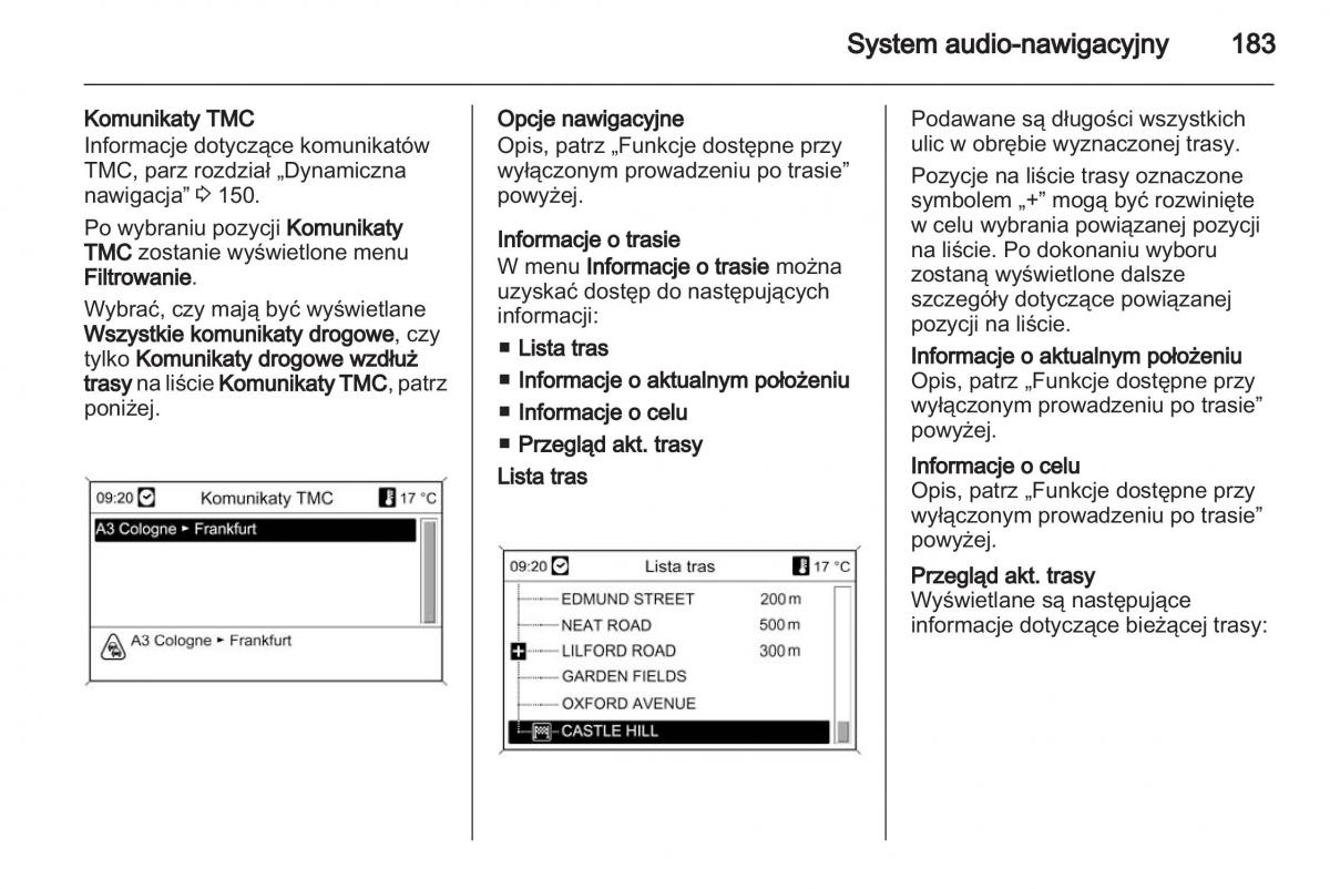 Chevrolet Cruze instrukcja obslugi / page 183