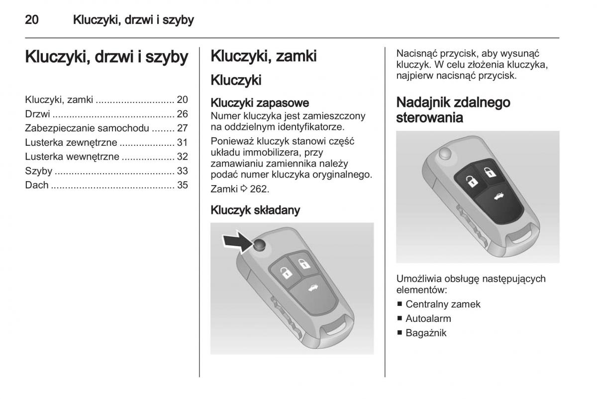 Chevrolet Cruze instrukcja obslugi / page 20