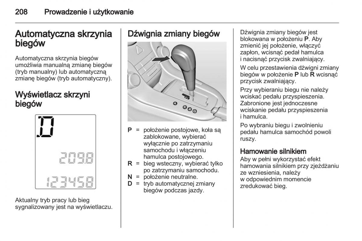 Chevrolet Cruze instrukcja obslugi / page 208