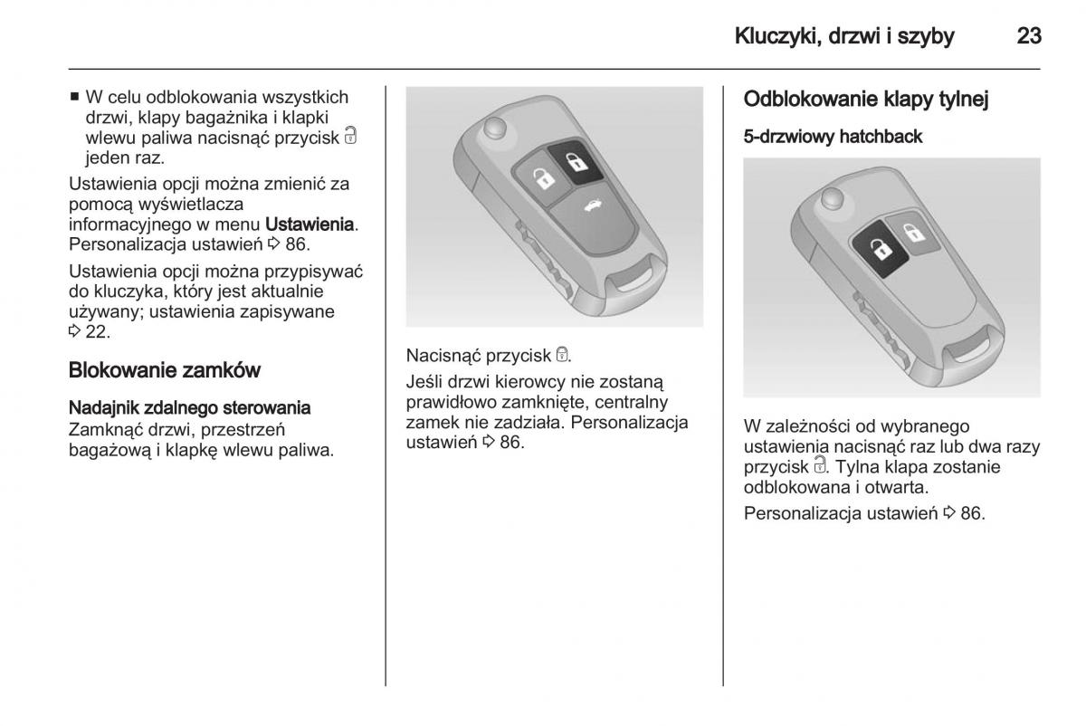 Chevrolet Cruze instrukcja obslugi / page 23