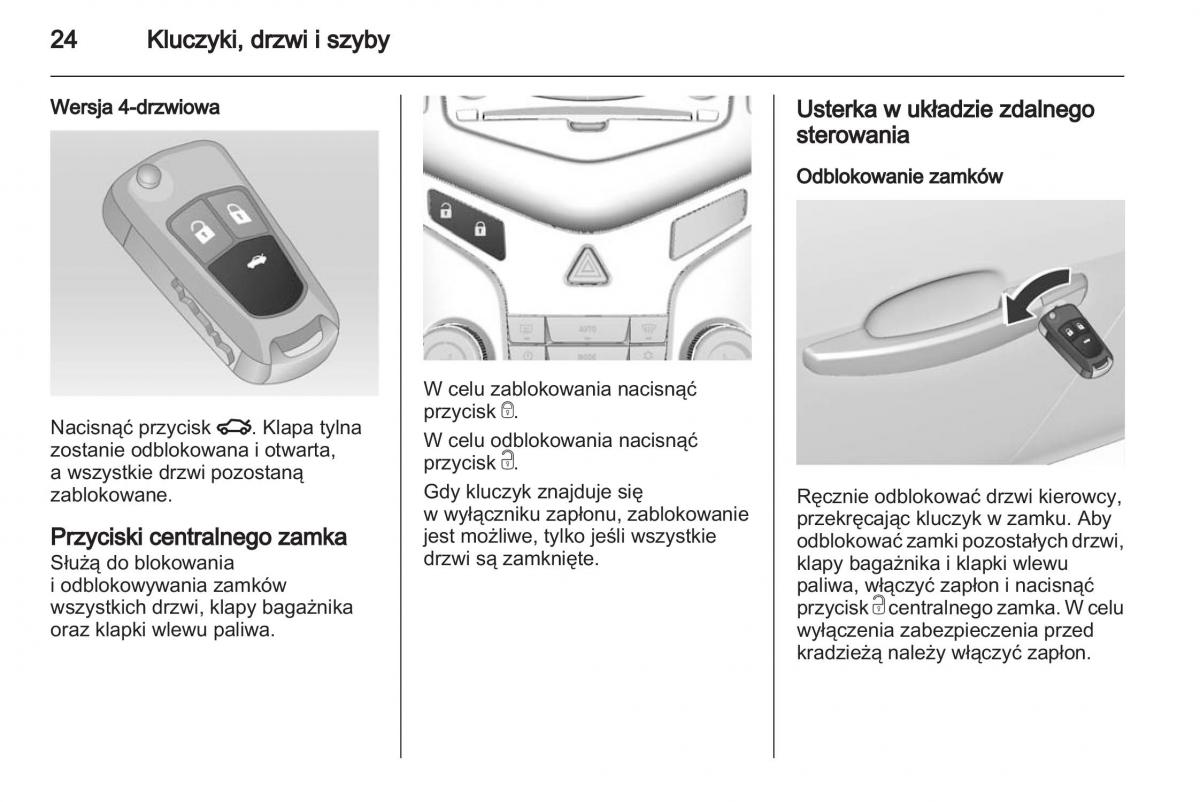 Chevrolet Cruze instrukcja obslugi / page 24