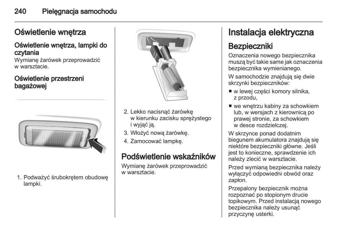 Chevrolet Cruze instrukcja obslugi / page 240