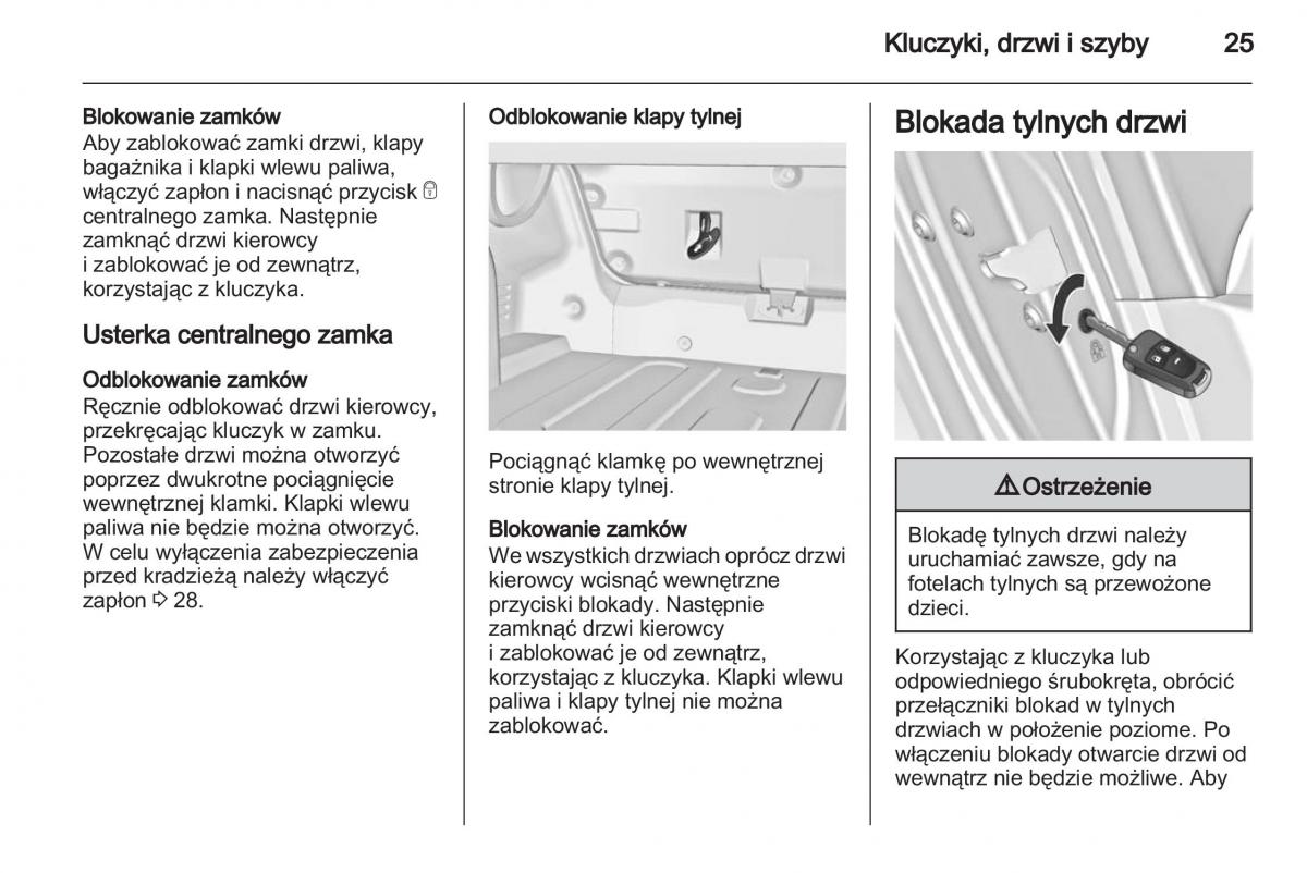 Chevrolet Cruze instrukcja obslugi / page 25