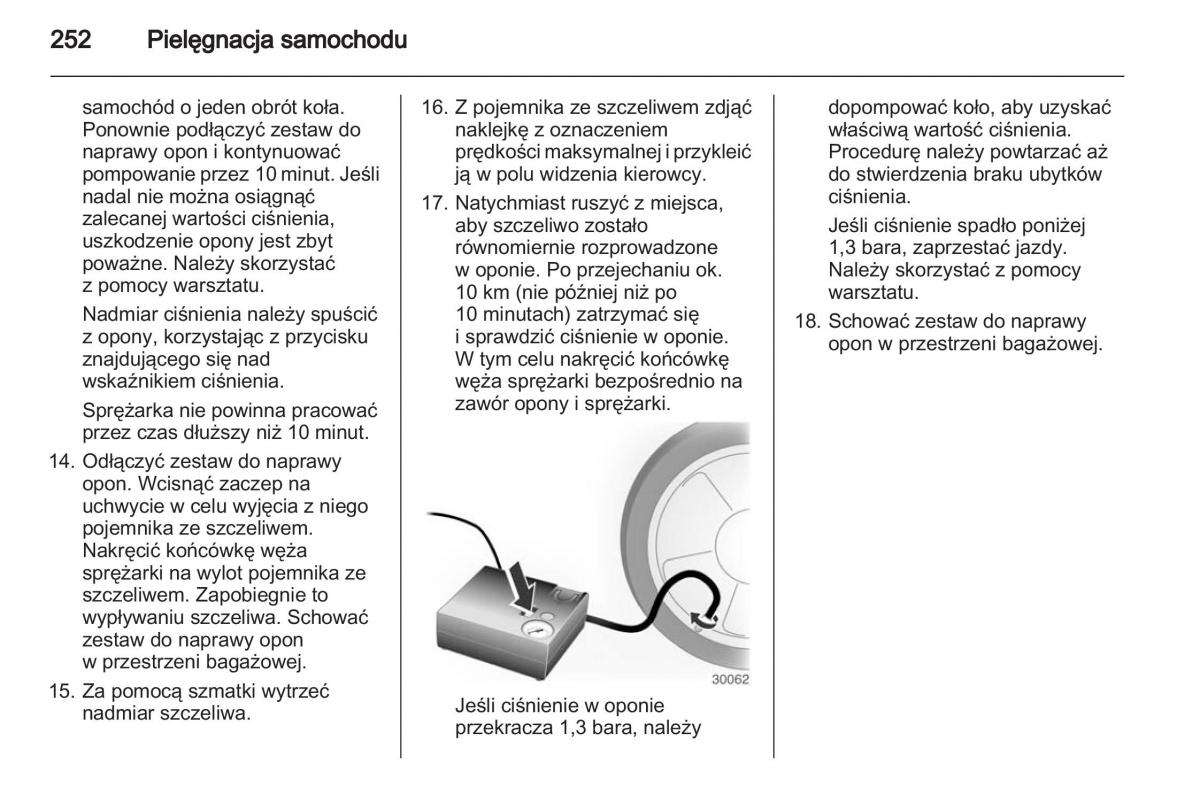 Chevrolet Cruze instrukcja obslugi / page 252