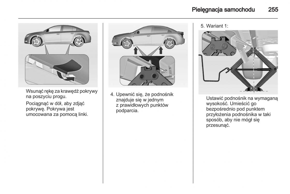 Chevrolet Cruze instrukcja obslugi / page 255