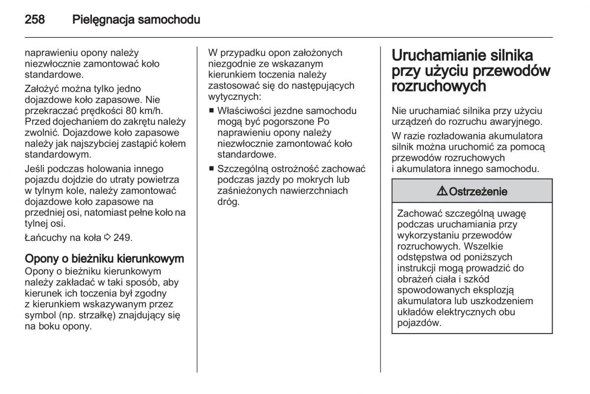 Chevrolet Cruze instrukcja obslugi / page 258