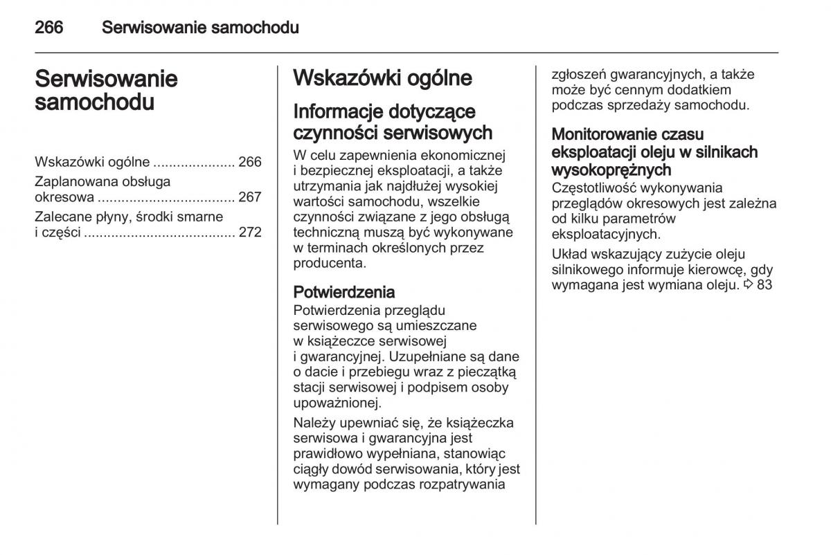 Chevrolet Cruze instrukcja obslugi / page 266