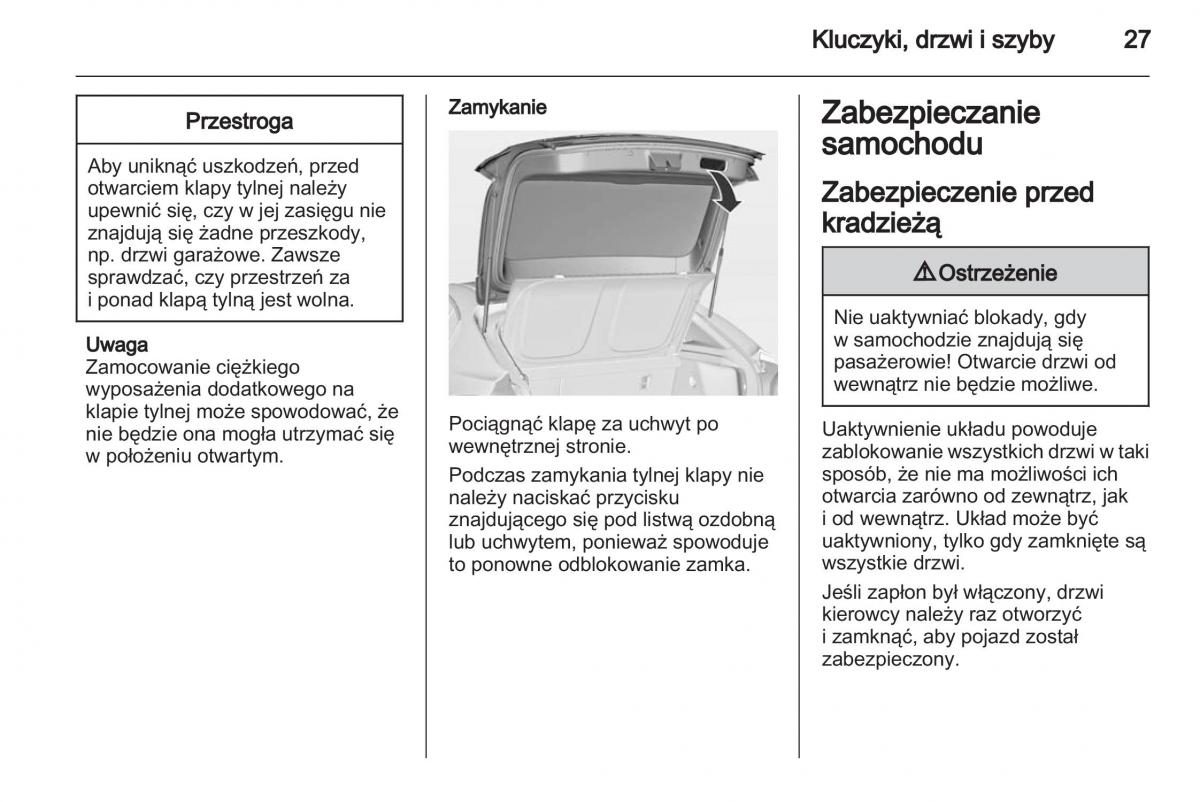 Chevrolet Cruze instrukcja obslugi / page 27