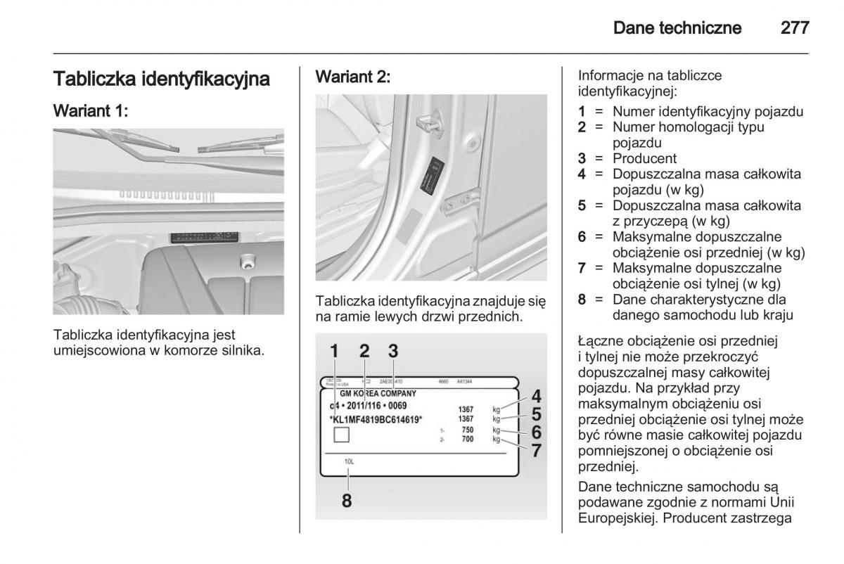 Chevrolet Cruze instrukcja obslugi / page 277