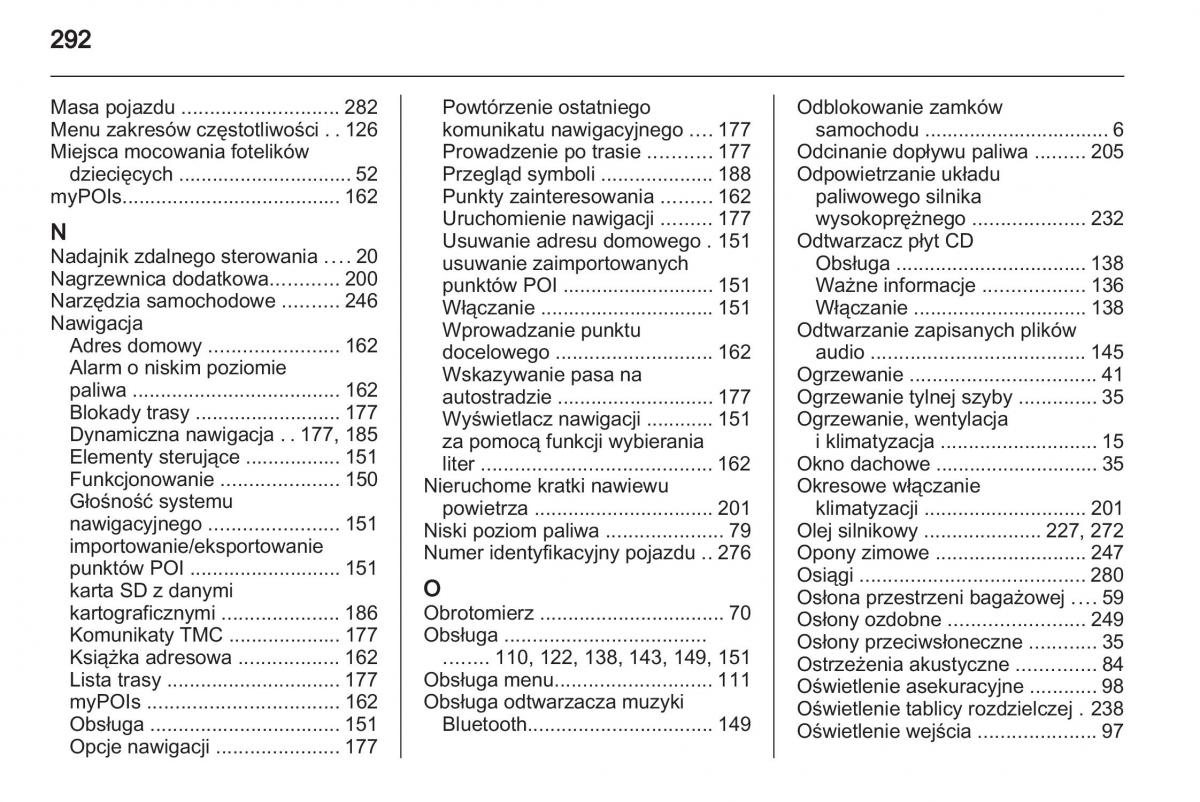 Chevrolet Cruze instrukcja obslugi / page 292