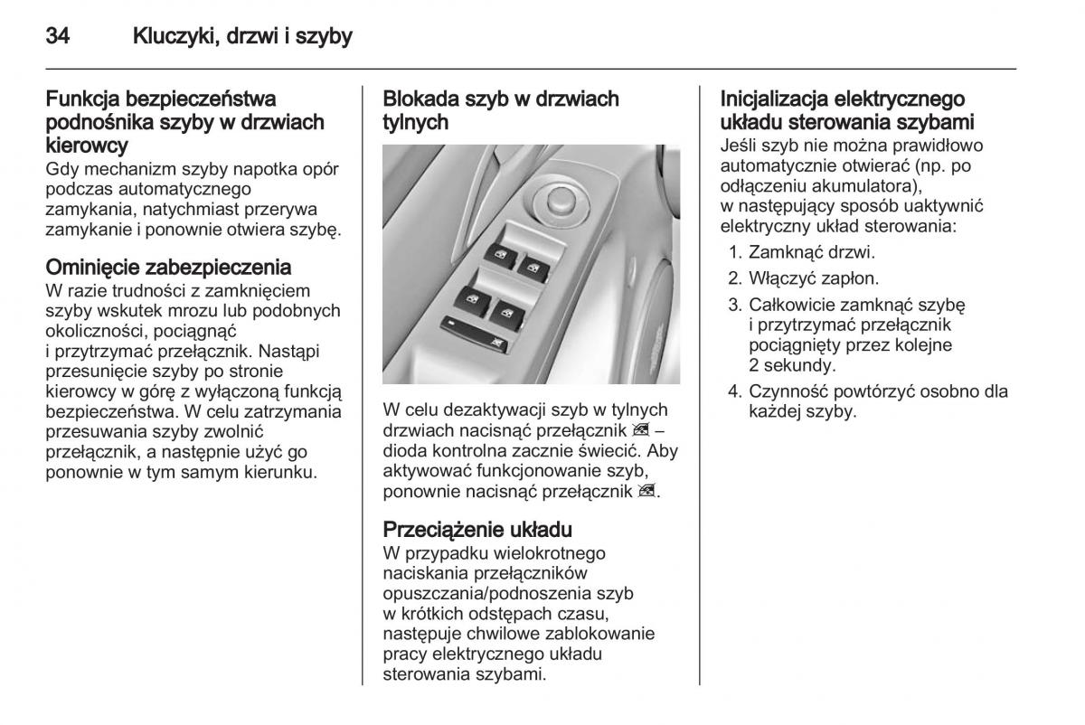 Chevrolet Cruze instrukcja obslugi / page 34