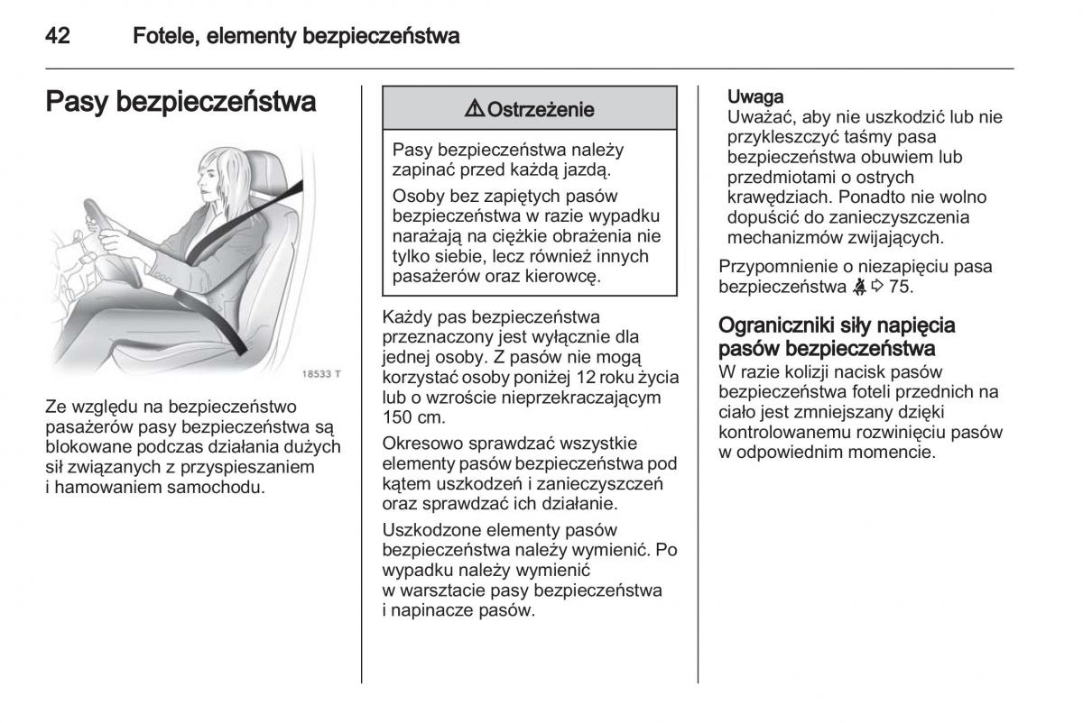 Chevrolet Cruze instrukcja obslugi / page 42