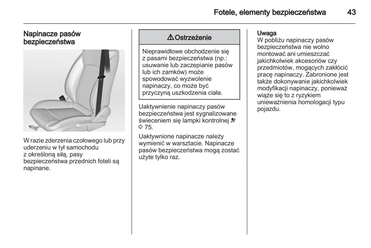 Chevrolet Cruze instrukcja obslugi / page 43