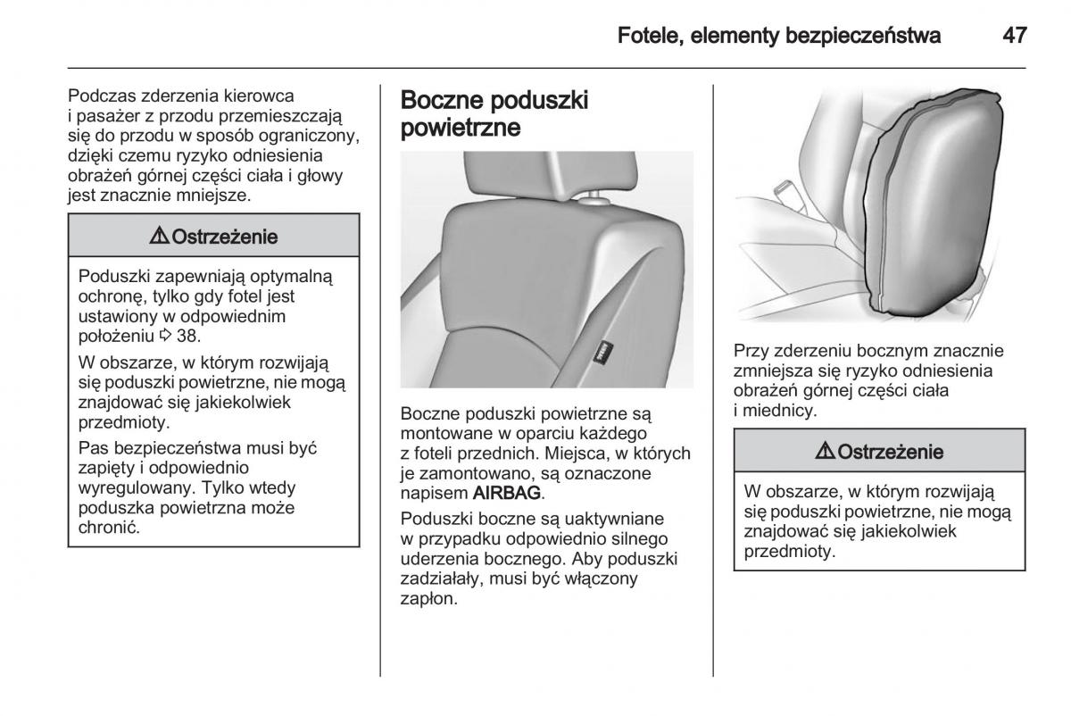 Chevrolet Cruze instrukcja obslugi / page 47