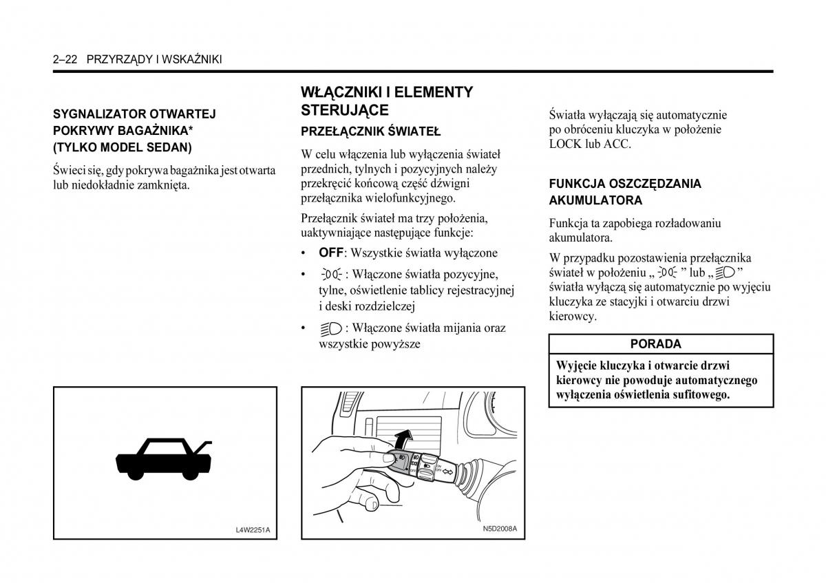 Chevrolet Lacetti instrukcja obslugi / page 56