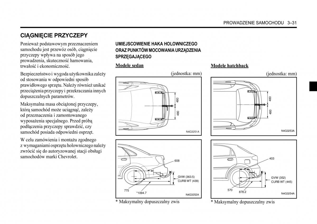 Chevrolet Lacetti instrukcja obslugi / page 127