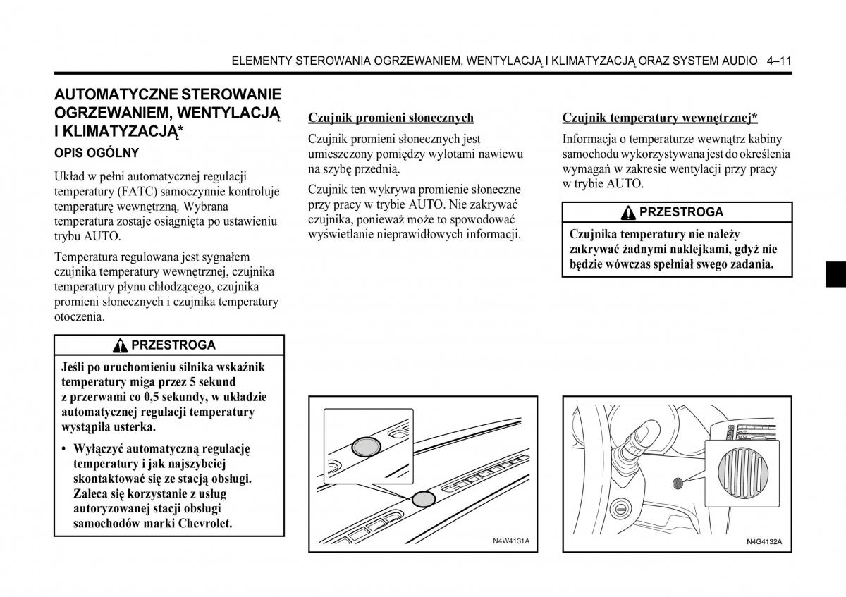 Chevrolet Lacetti instrukcja obslugi / page 145